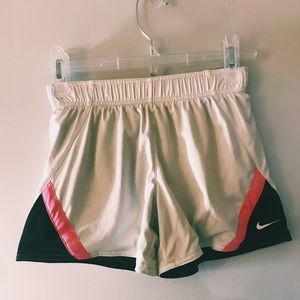 white nike shorts